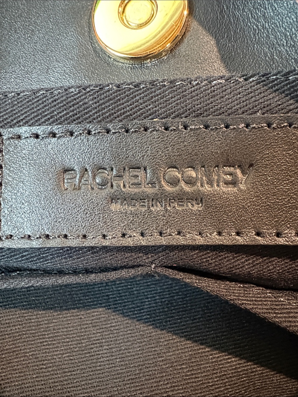 NWOT Rachel Comey black leather shoulder bag with edge detailing snap close - Picture 5 of 7